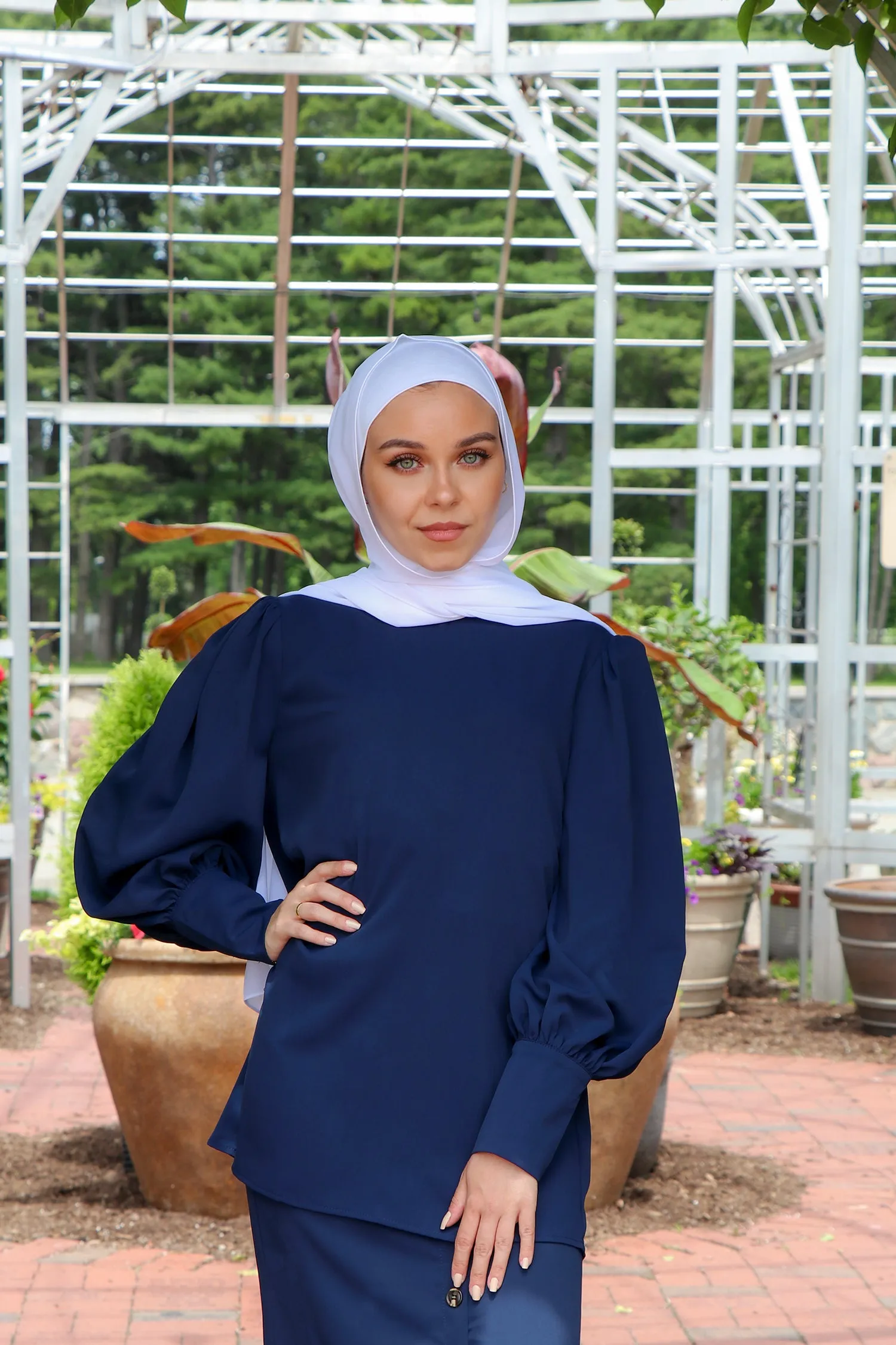 Aliya Premium Top- Navy Blue