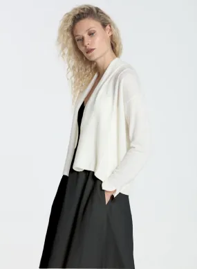 Carla Cross Cardigan - White