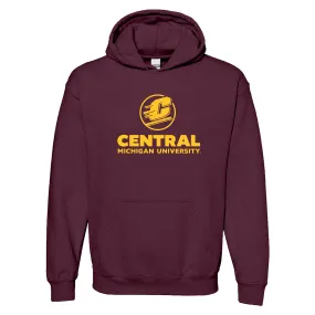 Central Michigan University Chippewas Institutional Logo Hoodie - Maroon