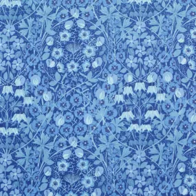 Dressmaking Floral Cotton Lawn Fabric - Gloria - Blue