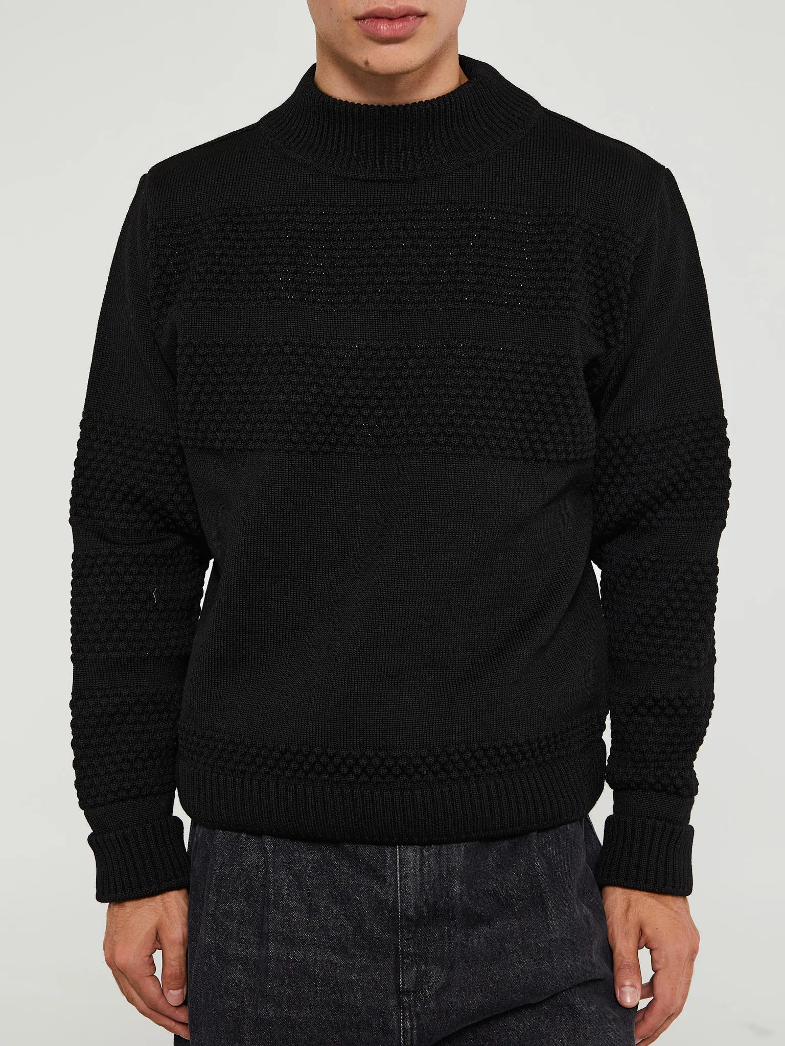 Fisherman II Sweater in Black Void