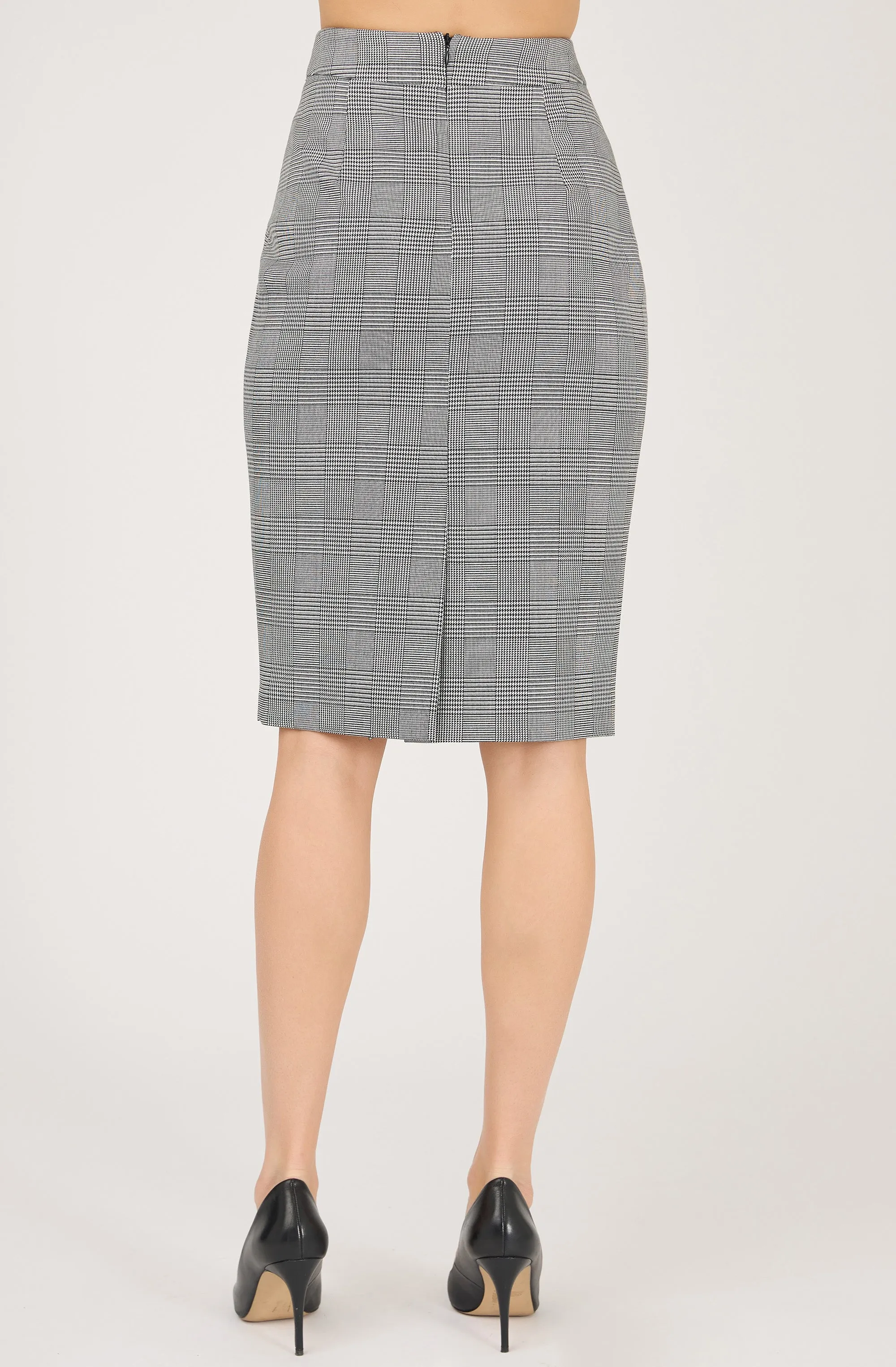 Glencheck Pencil Skirt