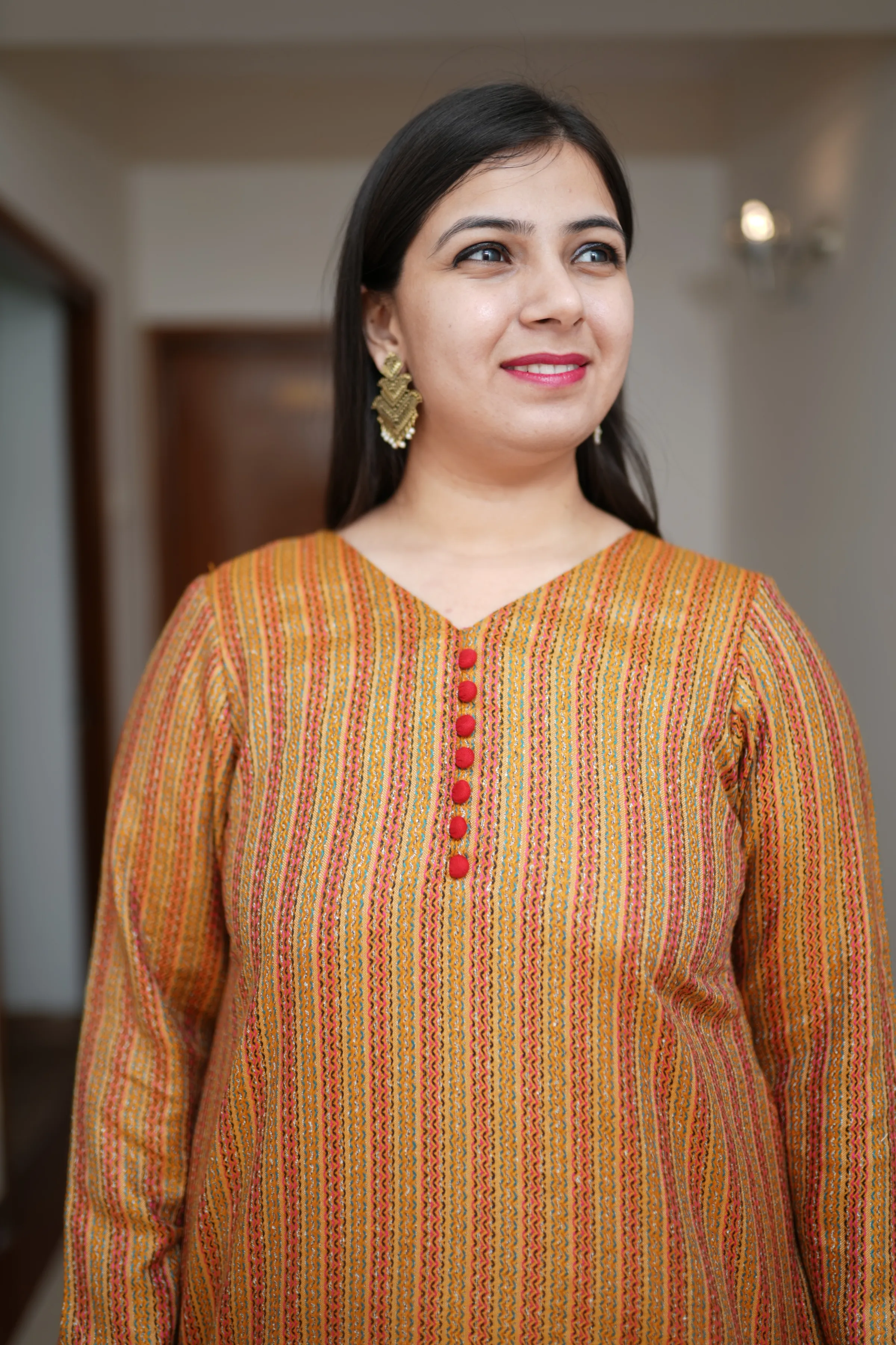 Harvest Gold Woollen Kurta Set