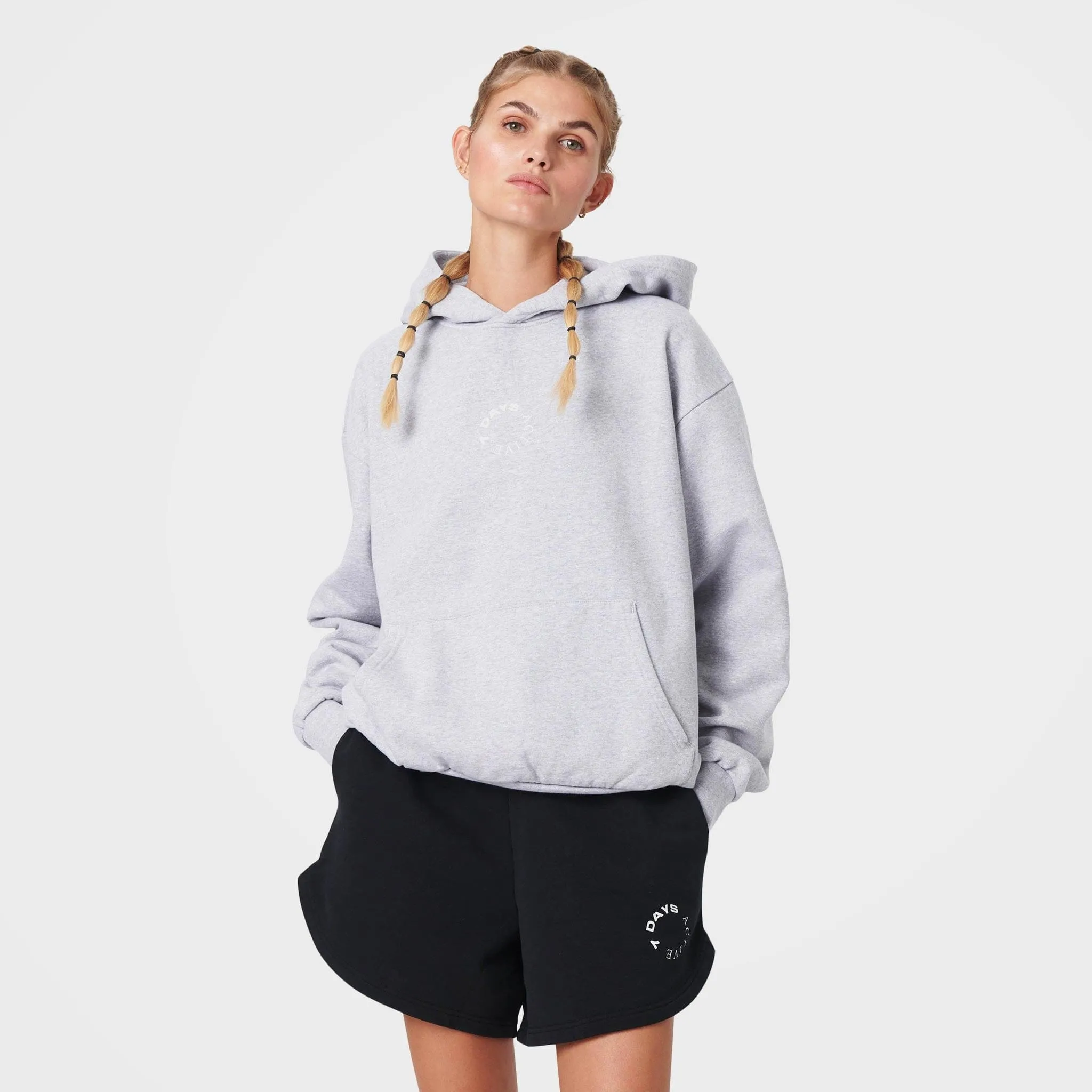 Heather Grey Organic Cotton Hoodie by 7Days Active