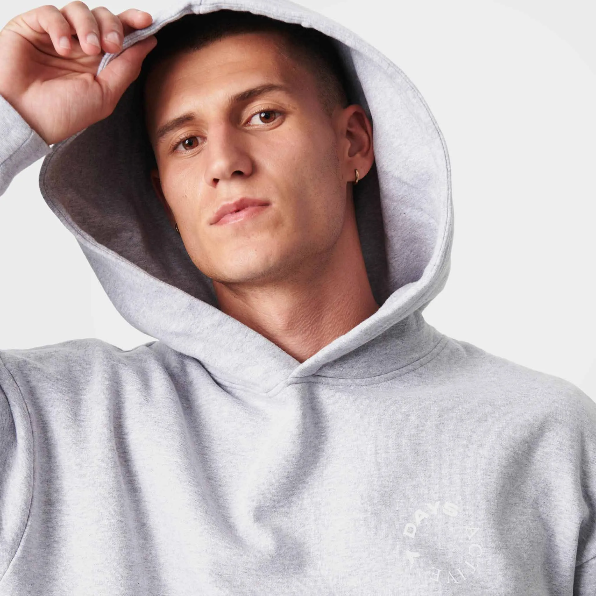 Heather Grey Organic Cotton Hoodie by 7Days Active