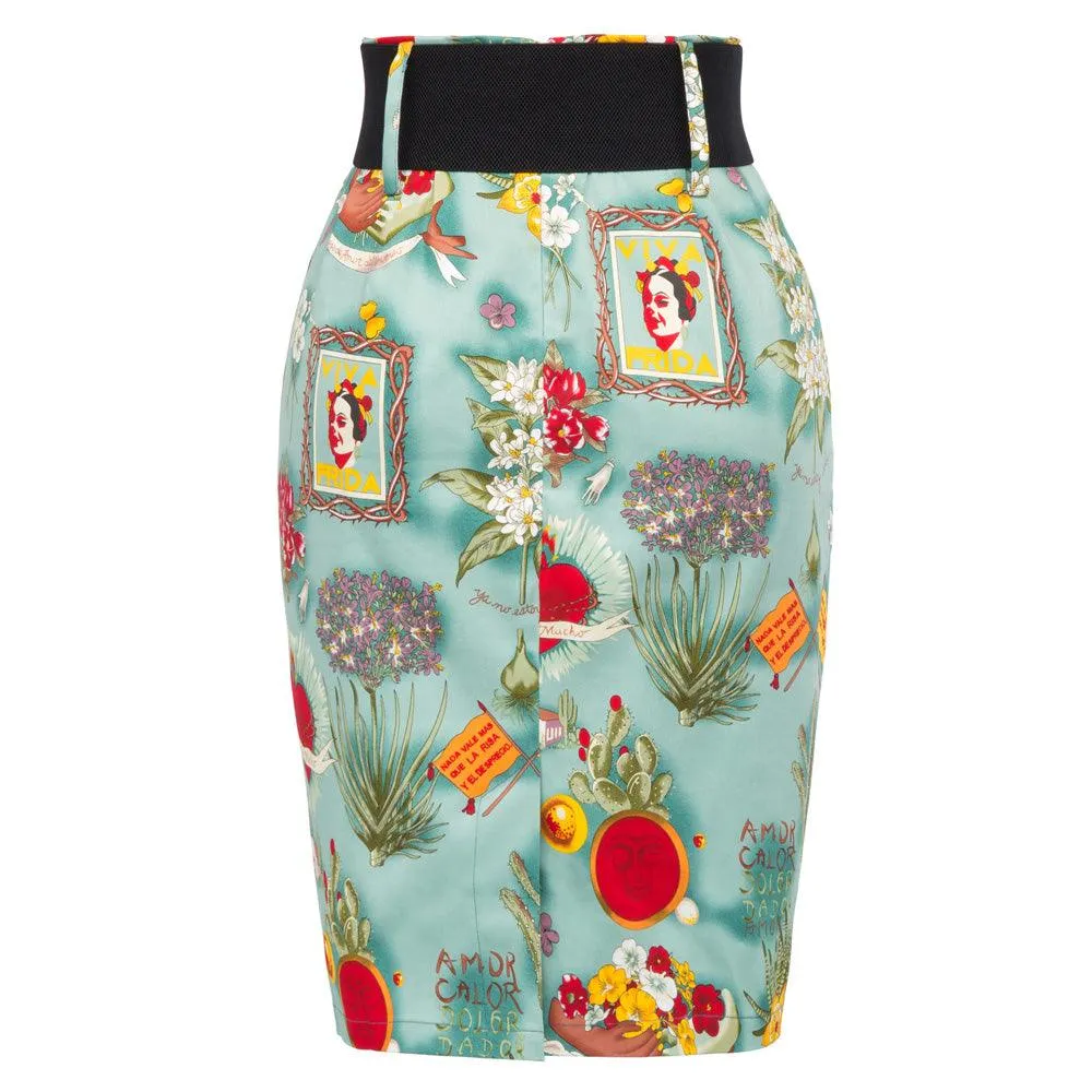 HIGH-WAISTED PENCIL SKIRT