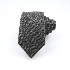 Hudson Grey Woolen Houndstooth Tie