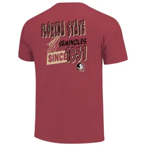 Image One Youth Florida State Seminoles Arrowhead Design Garment Washed Short Sleeve T-shirt - Garnet