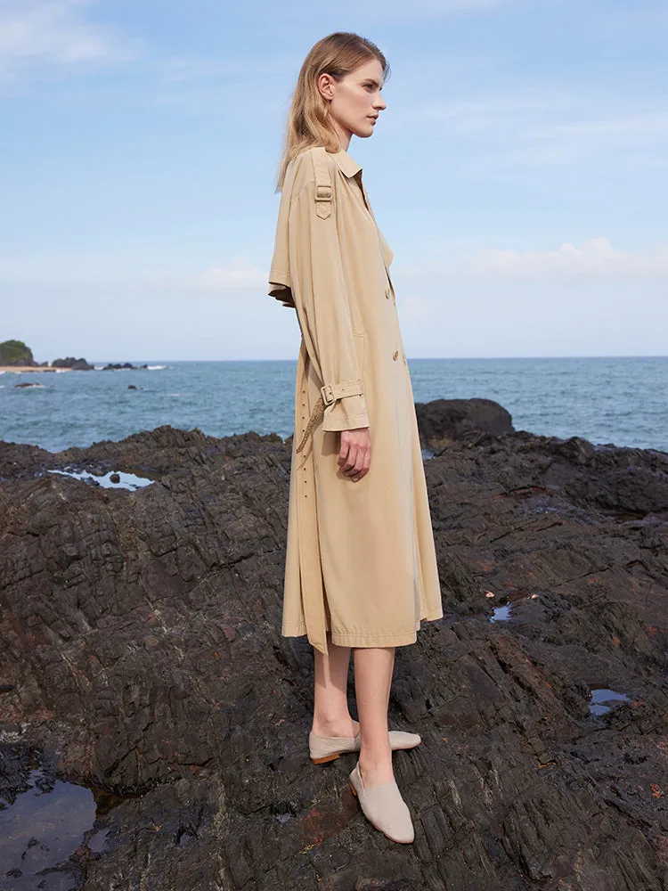 Lightweight Trench Coat With Belt