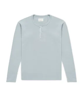 Long Sleeve Henley - Light Blue