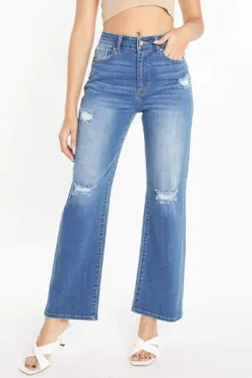 Medium Wash Wide Leg Jeans