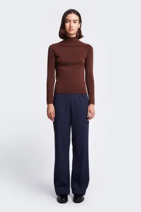 Monument Mock Neck Sweater Brown