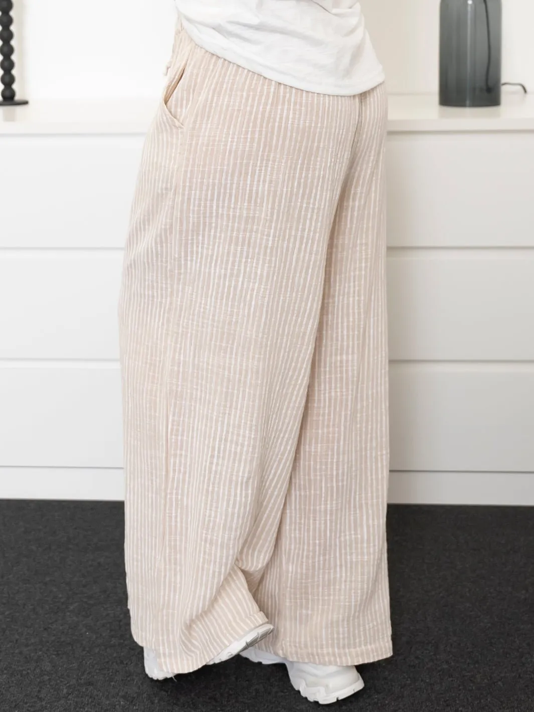 Quinn pants stripe beige