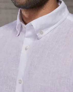 Soft Washed Linen Shirt - White