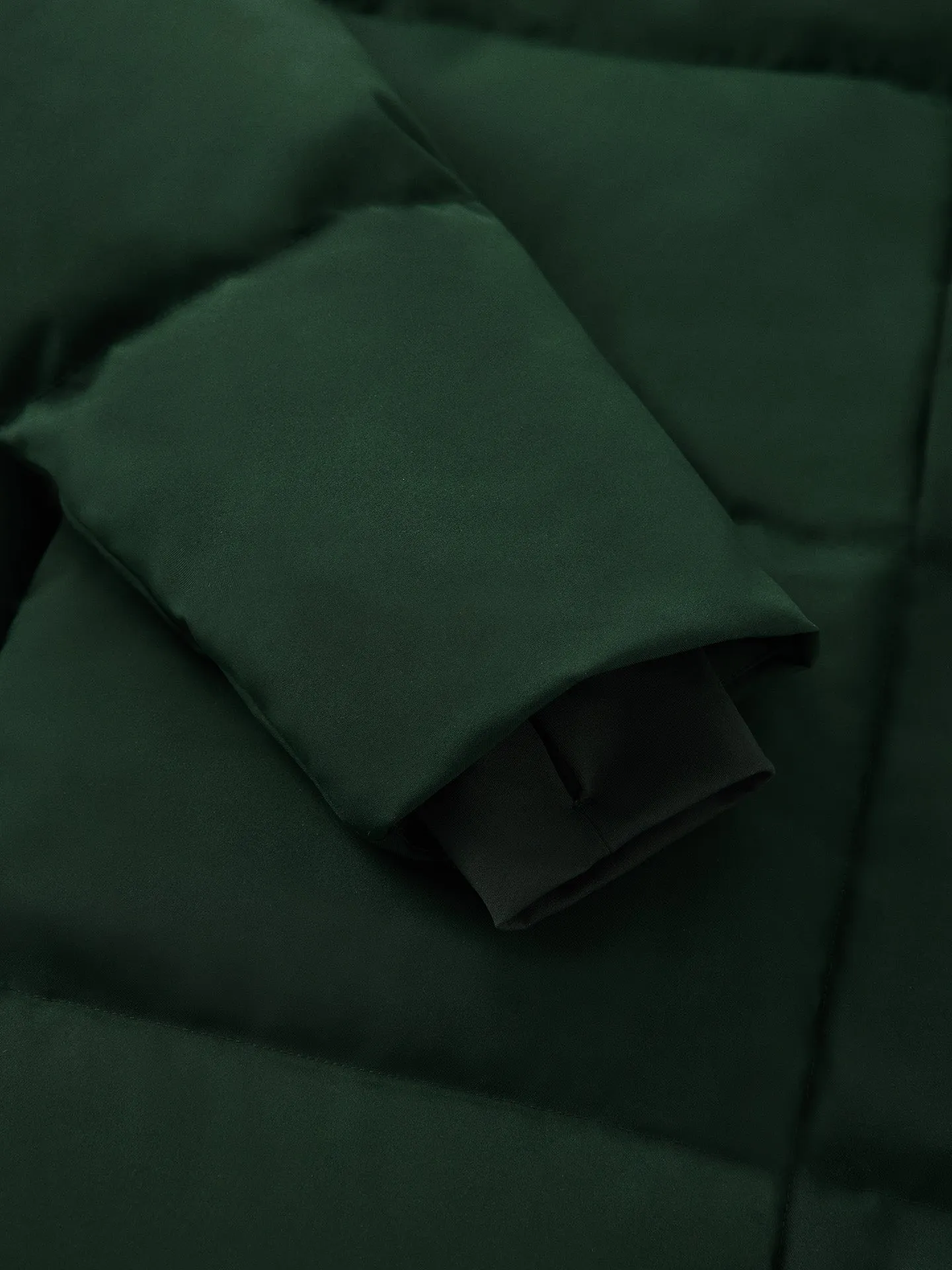 The Hygge Puffer Coat in Forest Green