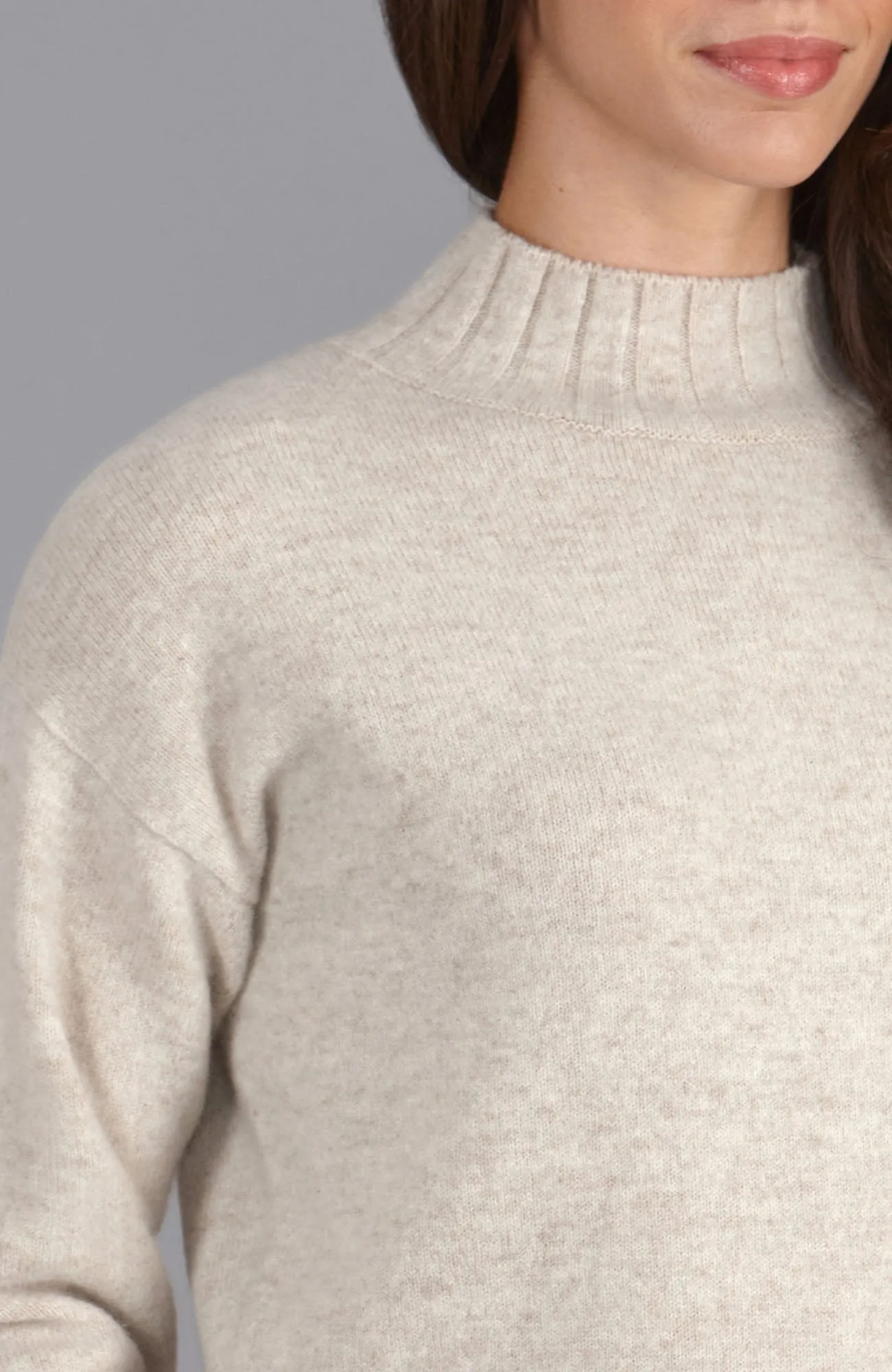 Womens Lambswool Grown On Neck Jumper