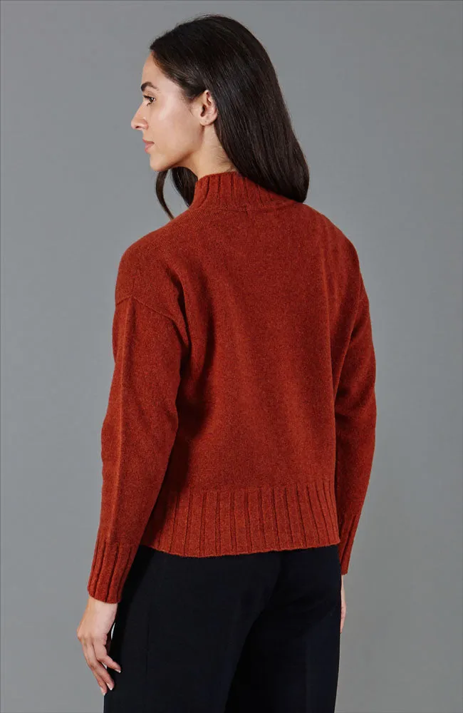 Womens Lambswool Grown On Neck Jumper